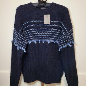 NWT Anthropologie Eslamanda Italian Alpaca Wool Sweater L